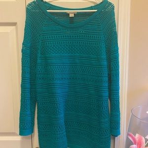 Blue long sleeve sweater